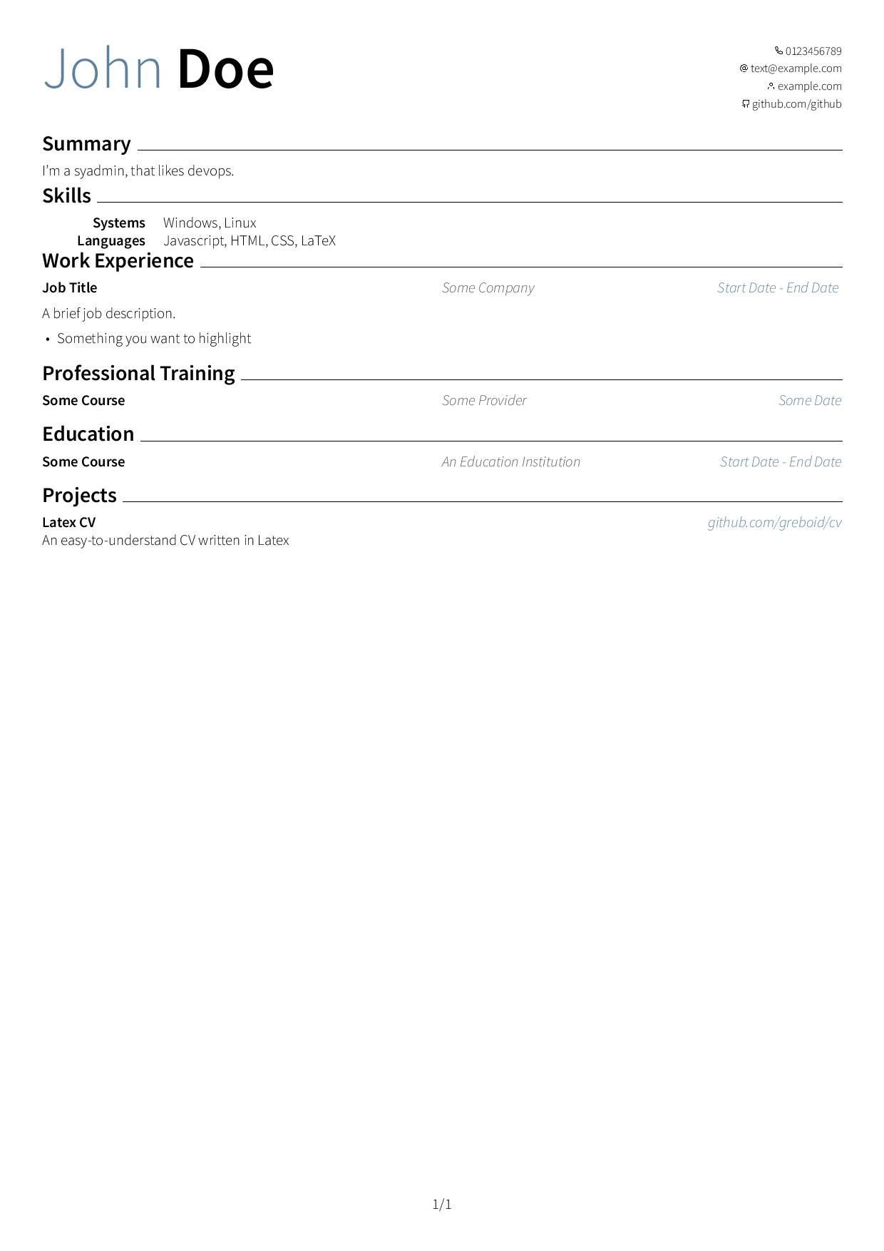 Finished CV