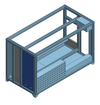 3D Render of case with panels